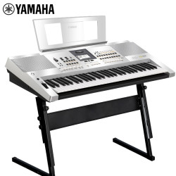 YAMAHA 雅马哈 雅马哈电子琴贵族银KB308儿童成年专业演奏教学61键电子琴官方标配 全套配件