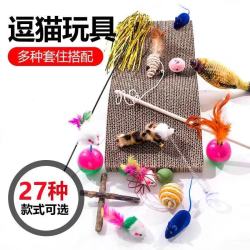 宠物猫玩具套装猫薄荷鱼自嗨激光逗棒不倒翁老鼠耐咬小猫猫咪用品
