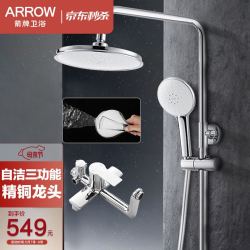 ARROW 箭牌卫浴 淋浴花洒套装 卫生间浴室家用全铜龙头 淋雨大顶喷 自洁花洒(红点奖款)