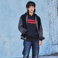 Levi's 李维斯 77379-0001 男士休闲仿羊羔绒牛仔夹克外套