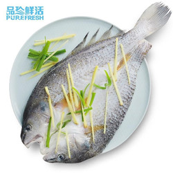 品珍鲜活 三去鲈鱼 活鱼鲜制 斑点尾鲈鱼 350-400g/条