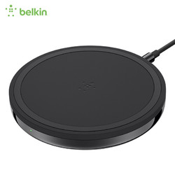 belkin 贝尔金 贝尔金BELKIN无线充电器7.5W苹果官网同款QI认证兼容苹果华为三星小米安全充电智能识别异物 黑色