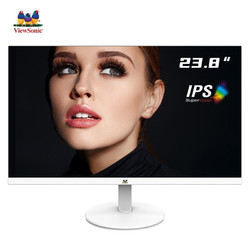 ViewSonic 优派 VX2471-H-W 23.8英寸IPS显示器 白色
