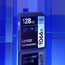 Lexar 雷克沙 SD卡128G内存卡1066x V30 4K高速索尼A7R3 M3松下GH5富士XT单反相机内存128G卡佳能SD卡大卡