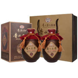 贵州 茅台集团 老窖 53度柔和酱香型白酒礼盒装 500ml 老坛酒*2瓶装