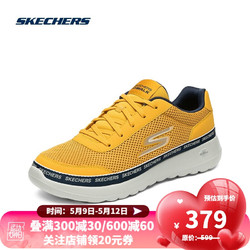 SKECHERS 斯凯奇 斯凯奇Skechers GO WALK健步鞋男子轻便休闲运动鞋216031 （男款）黄色/海军蓝色YLNV 43.5