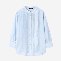 Marc O'Polo 马可波罗 2021年夏季优雅小立领女士长袖衬衫设计感轻薄气质衬衣