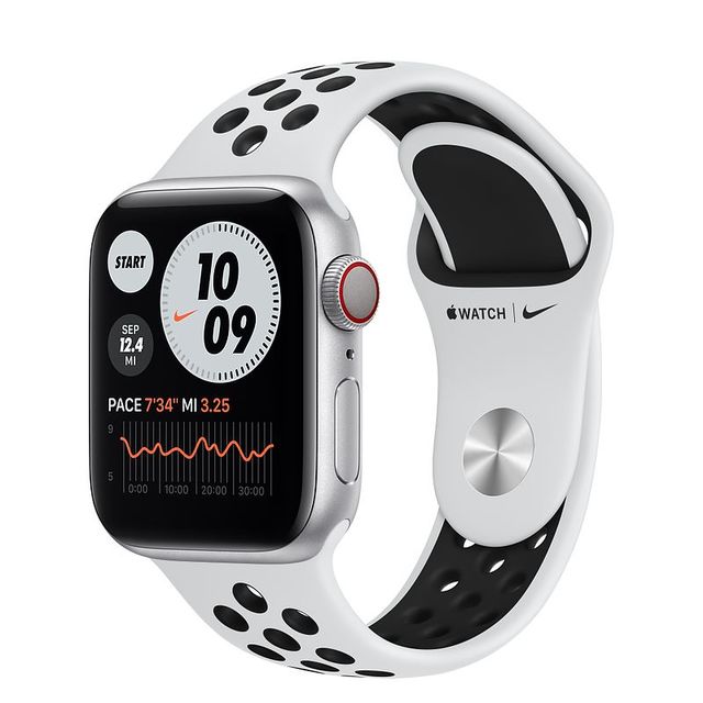 Apple 苹果Watch Nike Series 6 智能手表40mm GPS 银色铝金属表壳白金