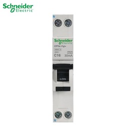 Schneider Electric 施耐德电气  施耐德电气 空气开关带漏电保护器 （A型） A9系列 1P+N带漏保空开 家用双进双出 带漏电保护断路器 1p+n16A