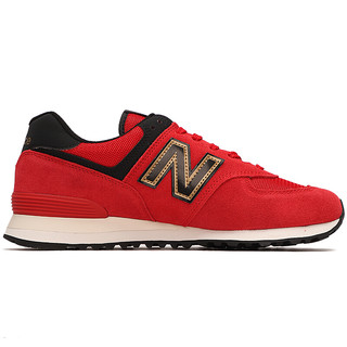 new balance 574系列 中性跑鞋 ML574OX2 黑/红 37