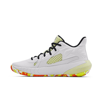 UNDER ARMOUR 安德玛 Hovr Havoc 3 中性篮球鞋 3023088-104 白色/黄色 38.5