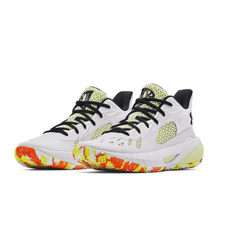 UNDER ARMOUR 安德玛 Hovr Havoc 3 中性篮球鞋 3023088-104 白色/黄色 38.5