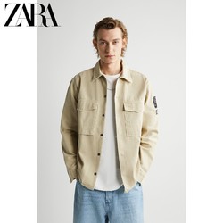 ZARA  夏季新款男装 补丁饰工装风衬衫式夹克外套 03562480707