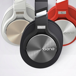 iGene 击音 K5 耳罩式头戴式蓝牙降噪耳机 珍珠白