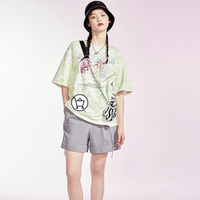 PEACEBIRD 太平鸟 AWGCB145385 高腰休闲短裤  灰色 M