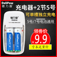 Delipow 德力普 德力普 5号充电电池套装 闹钟玩具可选5号充电器可充电电池五号