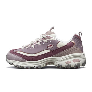 SKECHERS 斯凯奇 D'lites 1.0 女子休闲运动鞋 13143/PRW 紫色/白色 38.5