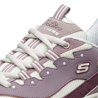 SKECHERS 斯凯奇 D'lites 1.0 女子休闲运动鞋 13143/PRW 紫色/白色 37.5