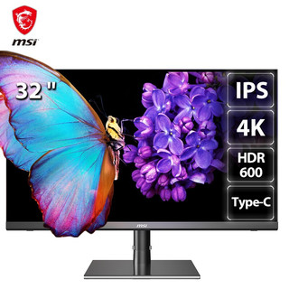 MSI 微星 PS321URV 32英寸 IPS显示器 （3840×2160、60Hz、95% DCI-P3、HDR600）