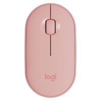 logitech 罗技 Pebble 2.4G蓝牙 双模无线鼠标 1000DPI 玫瑰粉+鼠标垫