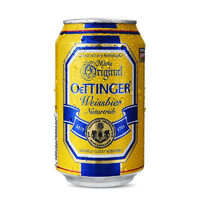 88VIP：OETTINGER 奥丁格 德国原装进口啤酒奥丁格小麦白啤酒330ml*24听整箱装德啤