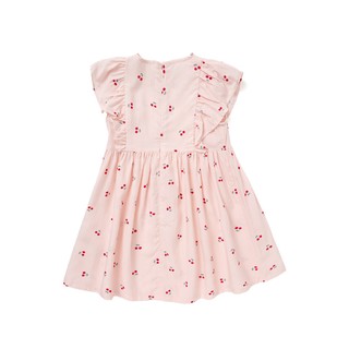 巴拉巴拉儿童连衣裙夏装2021新款女童公主裙小童裙子樱桃满印 120cm 红绿色调0364
