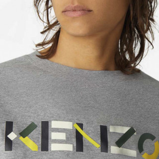 KENZO 凯卓 2021春夏系列 女士圆领短袖T恤 FB52TS8404SA 鸽子灰色 L