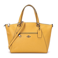 COACH 蔻驰 PRAIRIE系列 女士皮革手提饺子包 58874 DKFLX 黄色 中号