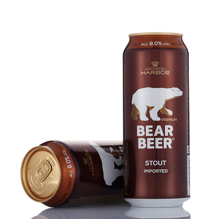 BearBeer 豪铂熊 8度 世涛 棕熊黑啤酒 500ml*24听