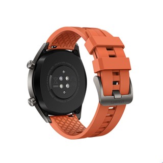 HUAWEI 华为 WATCH GT 活力款 智能手表 46mm 黑色陶瓷表圈 橙色橡胶表带（北斗、GPS、NFC）