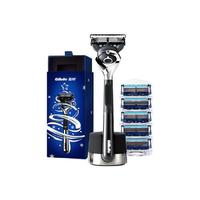 Gillette 吉列 锋隐致顺手动剃须刀 引力盒经典黑圣诞版 1光滑刀架+6刀头+磁力底座