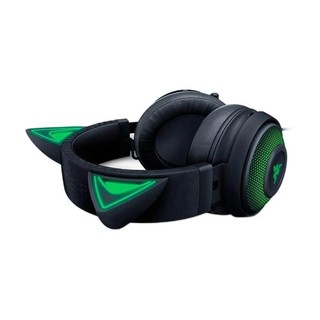 RAZER 雷蛇 北海巨妖 萌猫版 耳罩式头戴式主动降噪有线游戏耳机 黑色 USB-A