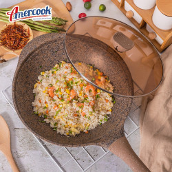 amercook阿米尔麦饭石炒锅32cm