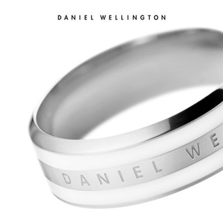 丹尼尔惠灵顿（DanielWellington）新品 绸缎白 银色戒指饰品简约百搭dw男女戒指 尺码11 DW00400048