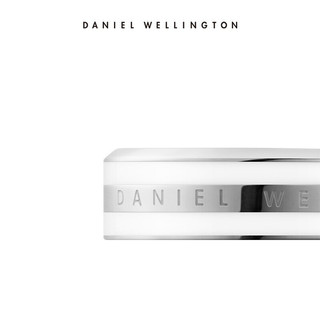 丹尼尔惠灵顿（DanielWellington）新品 绸缎白 银色戒指饰品简约百搭dw男女戒指 尺码11 DW00400048