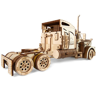 Ugears木质机械传动模型重型卡车仿真货车成人拼装组装益智玩具创意生日礼物送男生礼品 VM03长头重卡