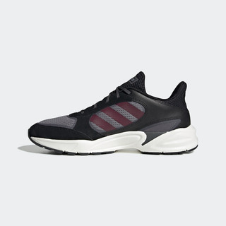 阿迪达斯官网 adidas 90s VALASION 男鞋跑步运动鞋EE9900 黑色/紫色/猩红色 42(260mm)
