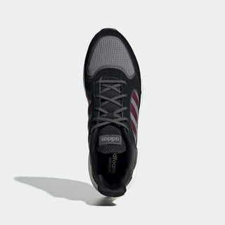 阿迪达斯官网 adidas 90s VALASION 男鞋跑步运动鞋EE9900 黑色/紫色/猩红色 42(260mm)