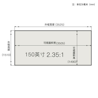 英微(IN&VI)GHZ-JD/W1投影仪抗光幕布窄边画框8K纳米微晶投影布办公家用中长焦抗光画框 2.35:1纳米微晶高亮中长焦抗光画框幕 130英寸