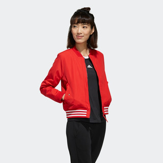 adidas 阿迪达斯 WV 3S BOMBER 女子运动夹克 FI9270 红色 S