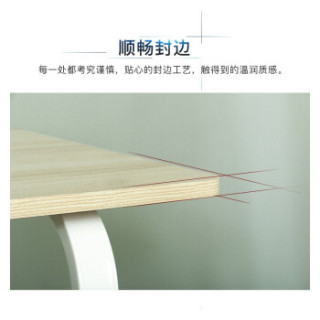 树具 书桌简约现代家用电脑桌台式办公桌简易小学生写字桌子卧室学习桌 80*45CM拉丝橡木白架 蝴蝶钢架 宽大桌面
