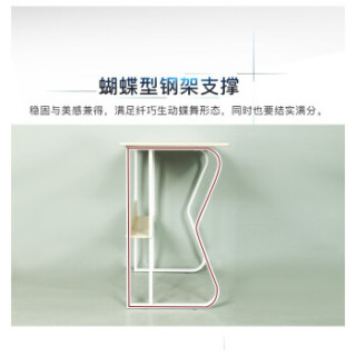 树具 书桌简约现代家用电脑桌台式办公桌简易小学生写字桌子卧室学习桌 80*45CM拉丝橡木白架 蝴蝶钢架 宽大桌面