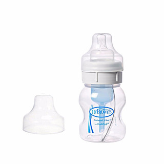美国进口Dr'Browns布朗博士宽口径婴儿PP塑料奶瓶新生儿防胀气 4oz/120ml单个装