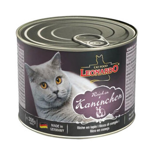 Leonardo德国进口小李子猫罐头 成猫幼猫通用无谷主食猫罐头 200g*12罐