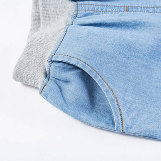 贝贝怡儿童牛仔裤春装新款小童休闲长裤宝宝裤子 蓝色(K534) 12个月/身高80cm