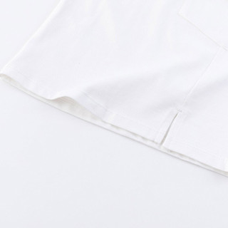 贝贝怡儿童T恤夏季新款宝宝肩开扣短袖休闲上衣 米白 12个月/身高80cm
