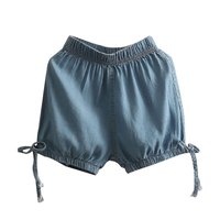 贝壳元素宝宝牛仔裤 夏装新款女童童装儿童外穿短裤子kzc276 浅蓝色 90cm