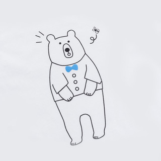 贝贝怡男女童短袖T恤夏季新款时尚上衣 图案4(熊) 4岁/身高110cm