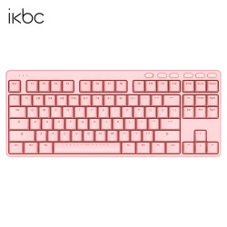 iKBC S200 无线机械键盘 87键 粉色 青轴