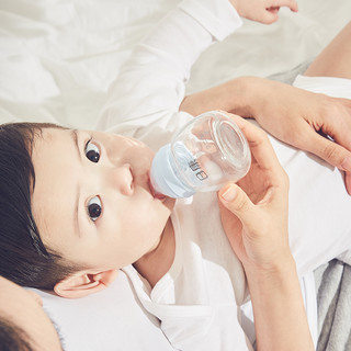 日康新生儿婴儿宝宝玻璃标口奶瓶果汁营养护理促销专柜